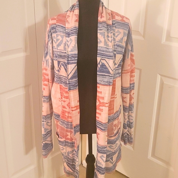 Sun & Shadow Sweaters - ☆ Sun & Shadow ☆ Aztec Print Long Sweater Cardigan Lg